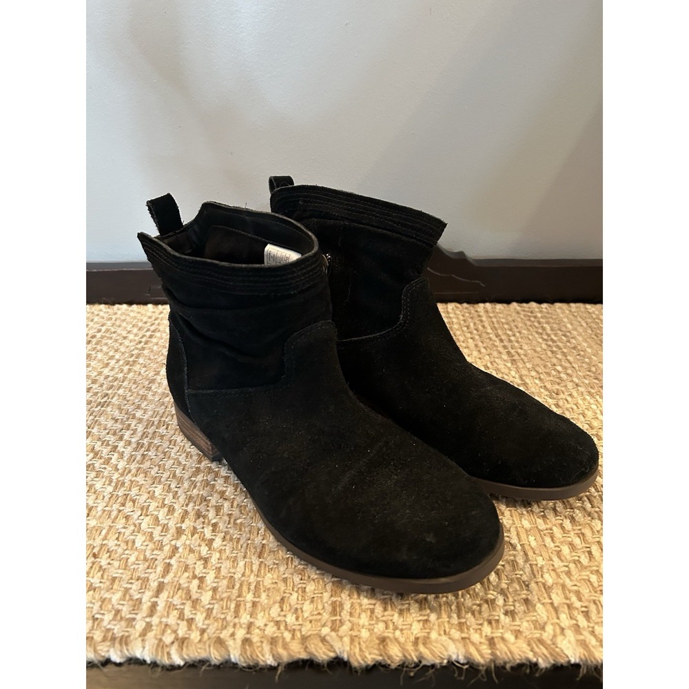 Ugg Koolaburra Lorelei Black Slouch Suede Ankle Boots Size 7 Boho Western Autumn